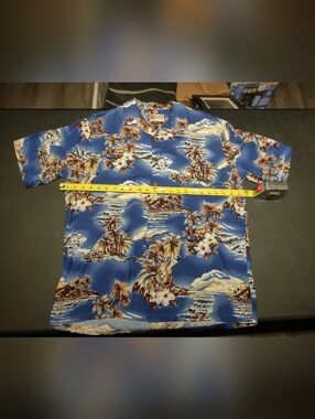 Hilo Hattie - Aloha Shirt - Men's Large - Blue - Y2K Vintage